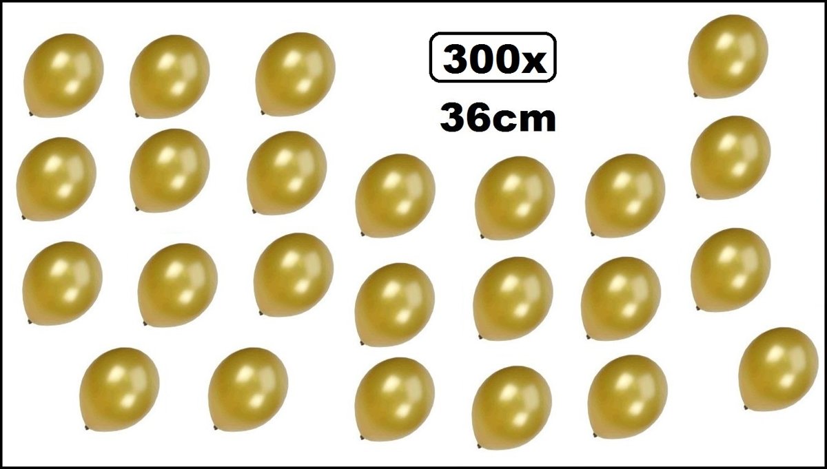 300x Super kwaliteit ballonnen metallic goud 36cm