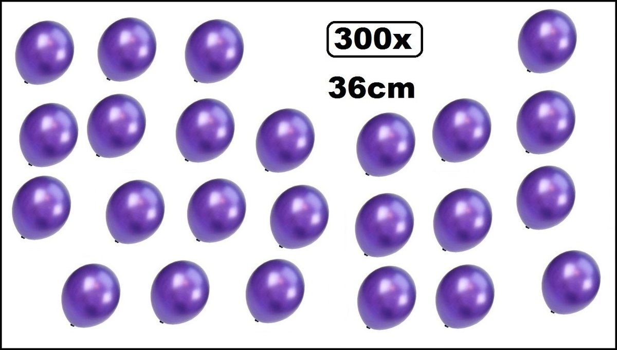 300x Super kwaliteit ballonnen metallic paars 36cm