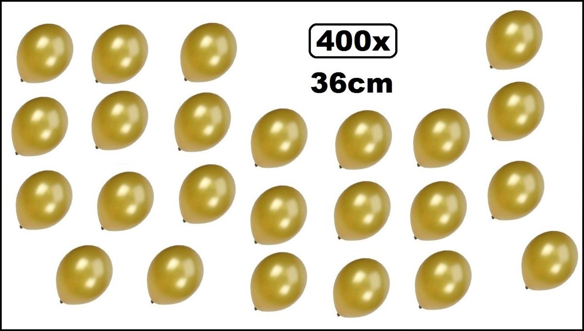 400x Super kwaliteit ballonnen metallic goud 36cm