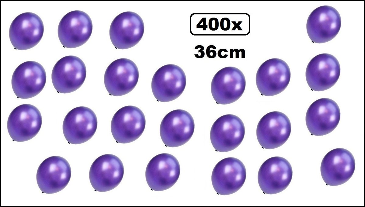 400x Super kwaliteit ballonnen metallic paars 36cm