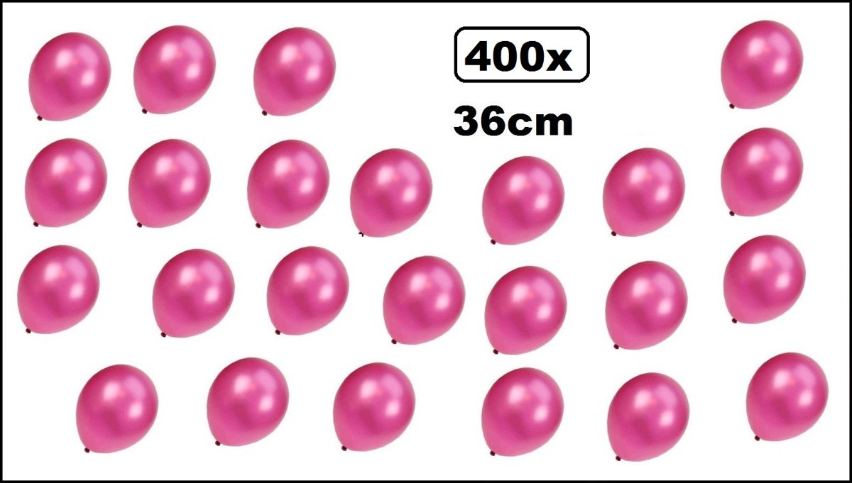 400x Super kwaliteit ballonnen metallic pink 36cm