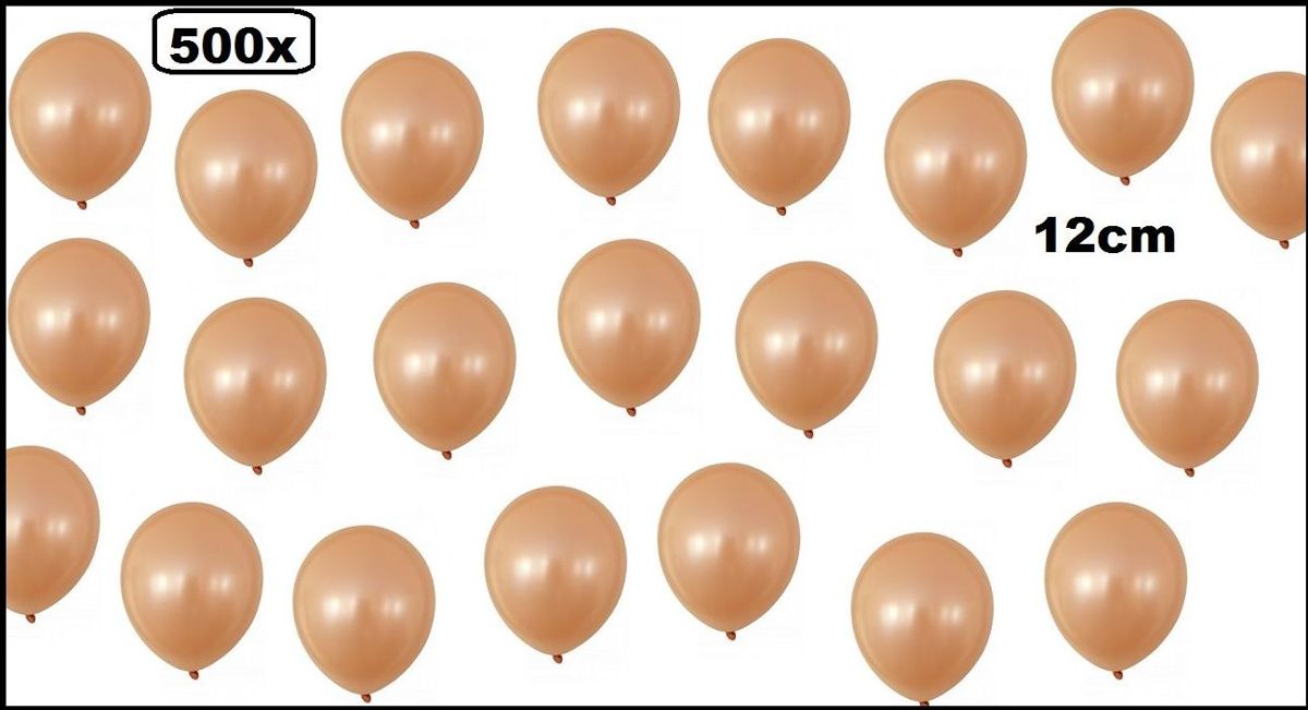 500x Mini ballon metallic Rose goud 5 inch (12cm)