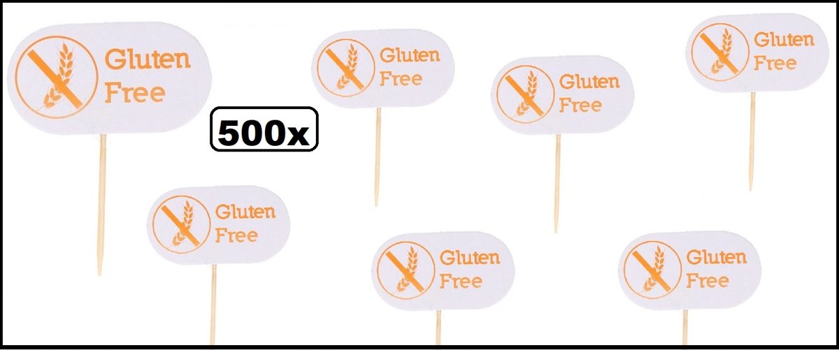 500x Prikker Hout Gluten Free - gluten vrij prikkers cocktail hapjes eten tafelen