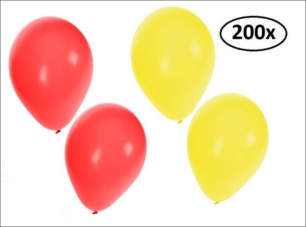 Ballonnen helium 200x rood en geel