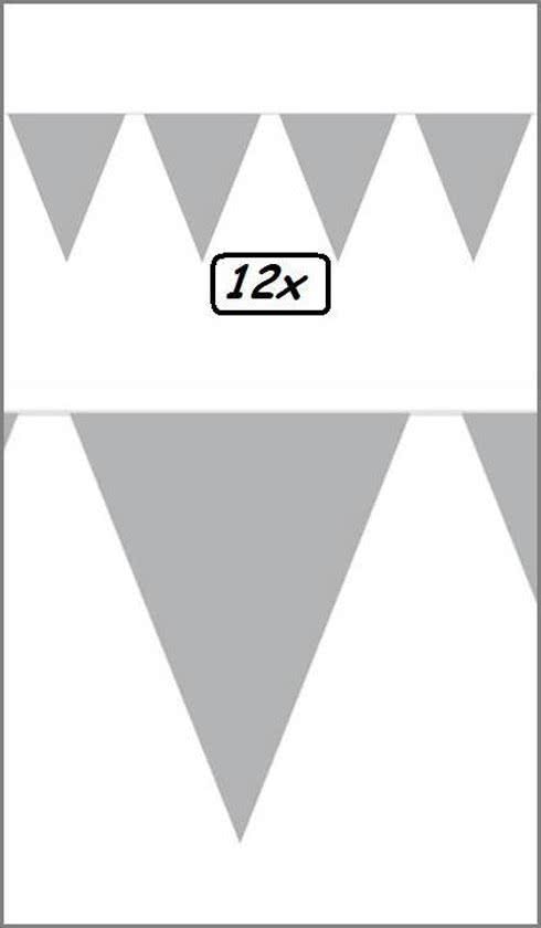 12x Vlaggenlijn zilver 10 meter