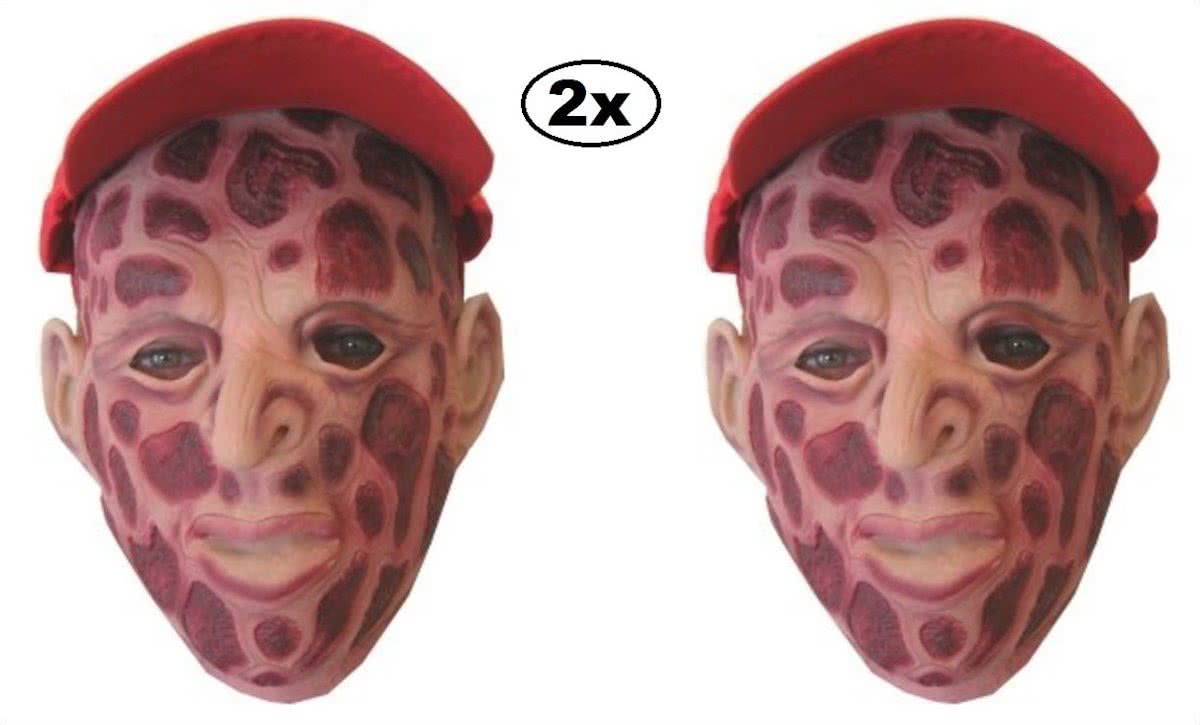 2x Griezelmasker man met vlekken