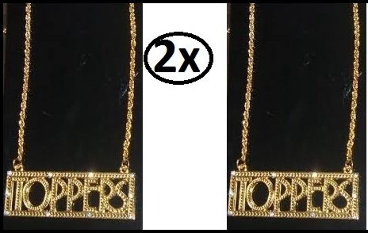 2x Ketting goud TOPPERS