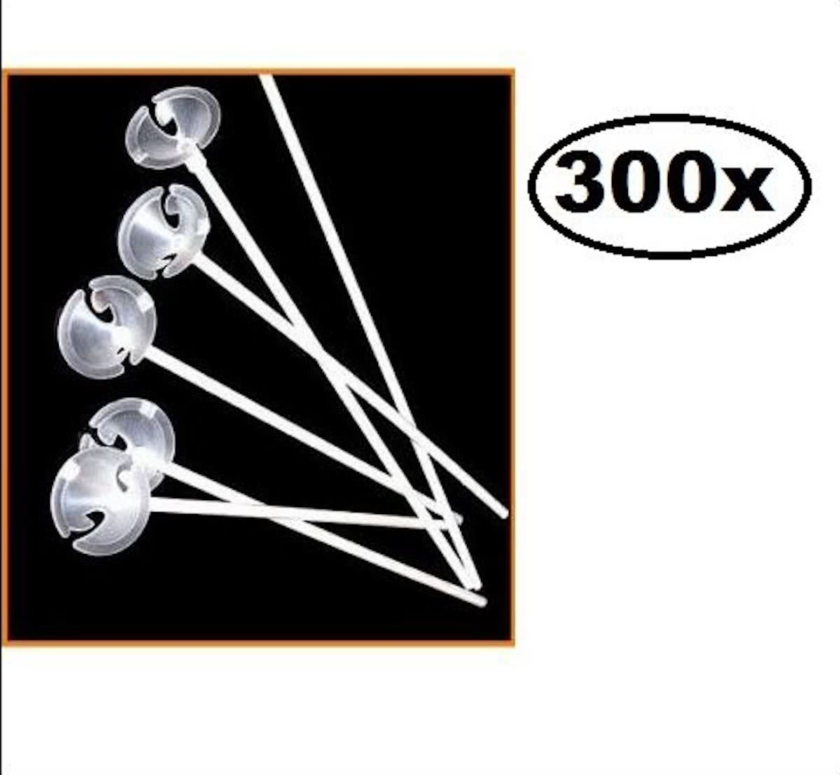 300x Ballonstokjes plastic