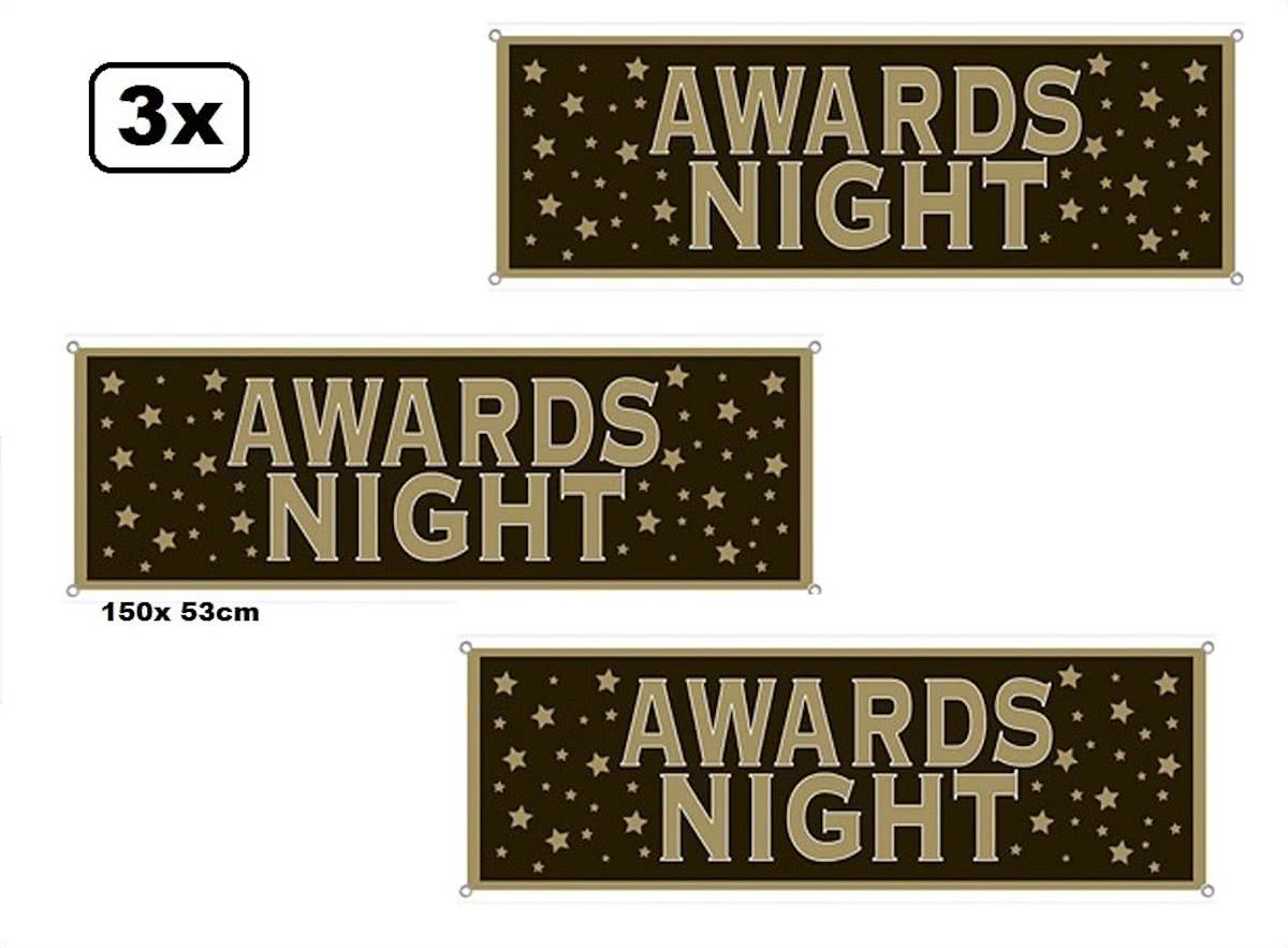 3x Banner AWARDS NIGHT 150x53cm