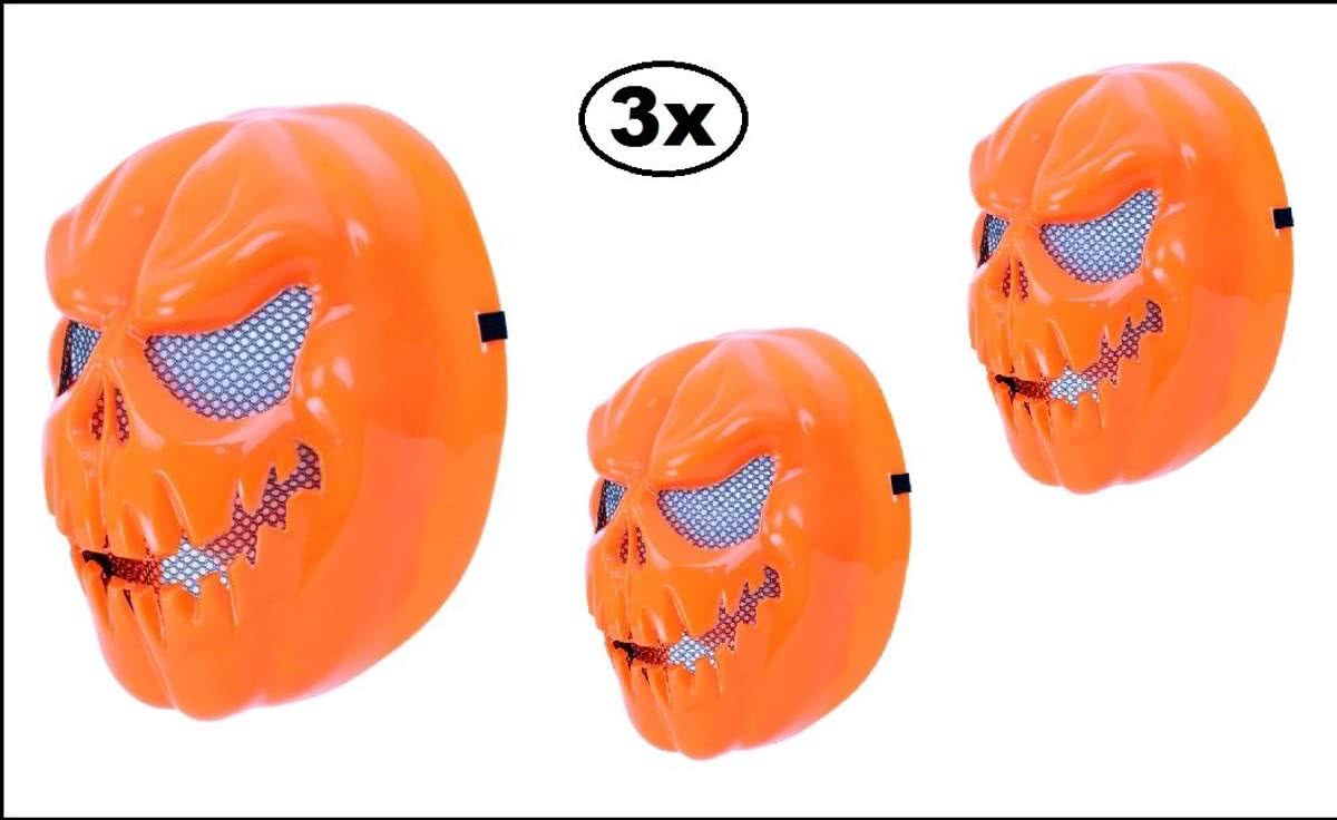 3x Masker kuerbis/pumkin