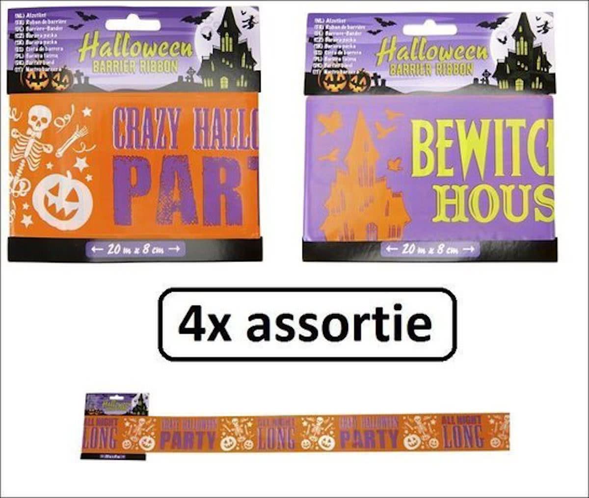 4x Halloween horror afzetlint 20 meter