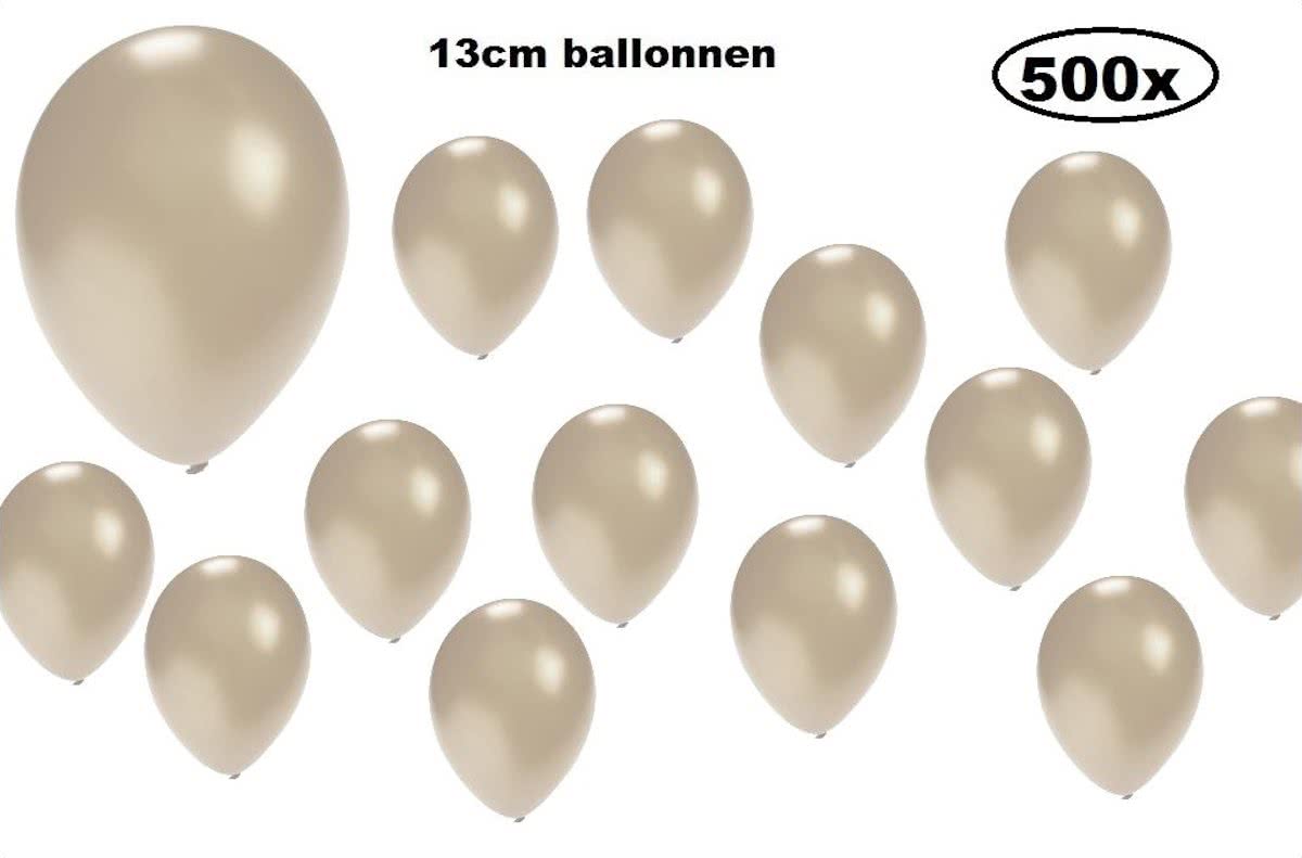 500x Mini ballon metallic zilver 5 inch(13cm)