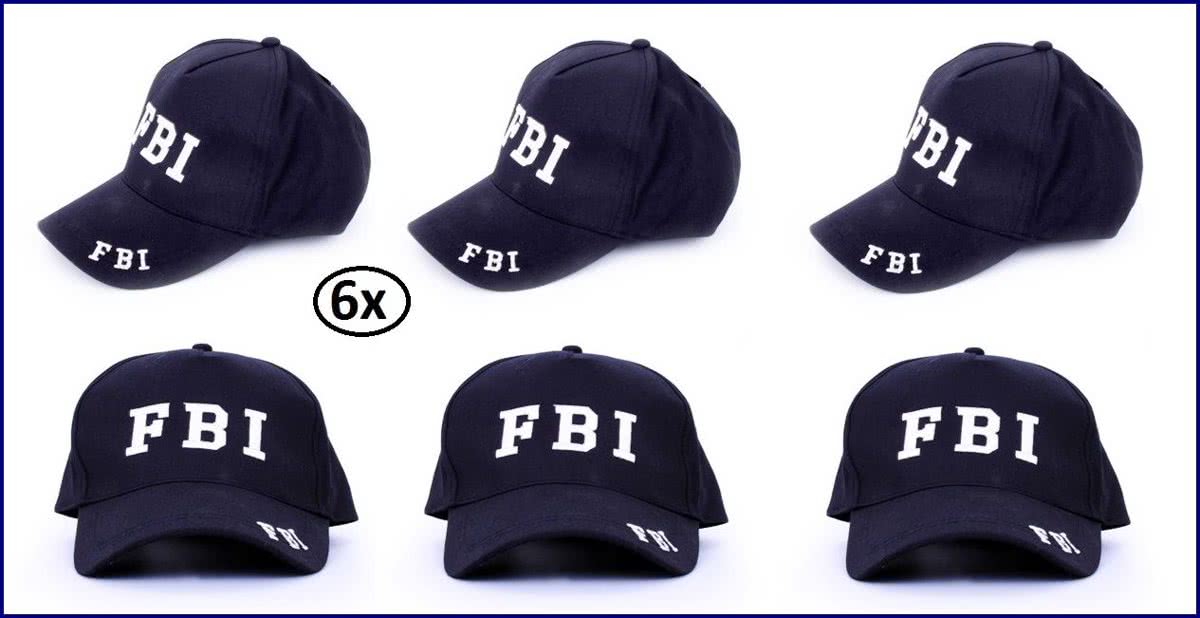 6x Baseball cap FBI