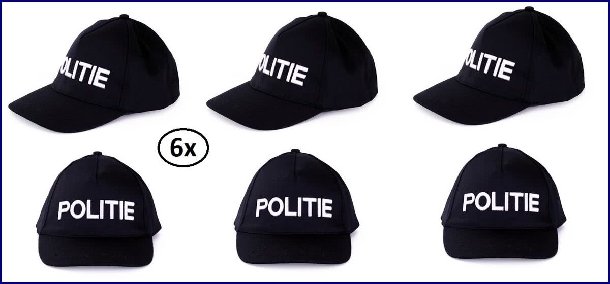 6x Baseball cap politie