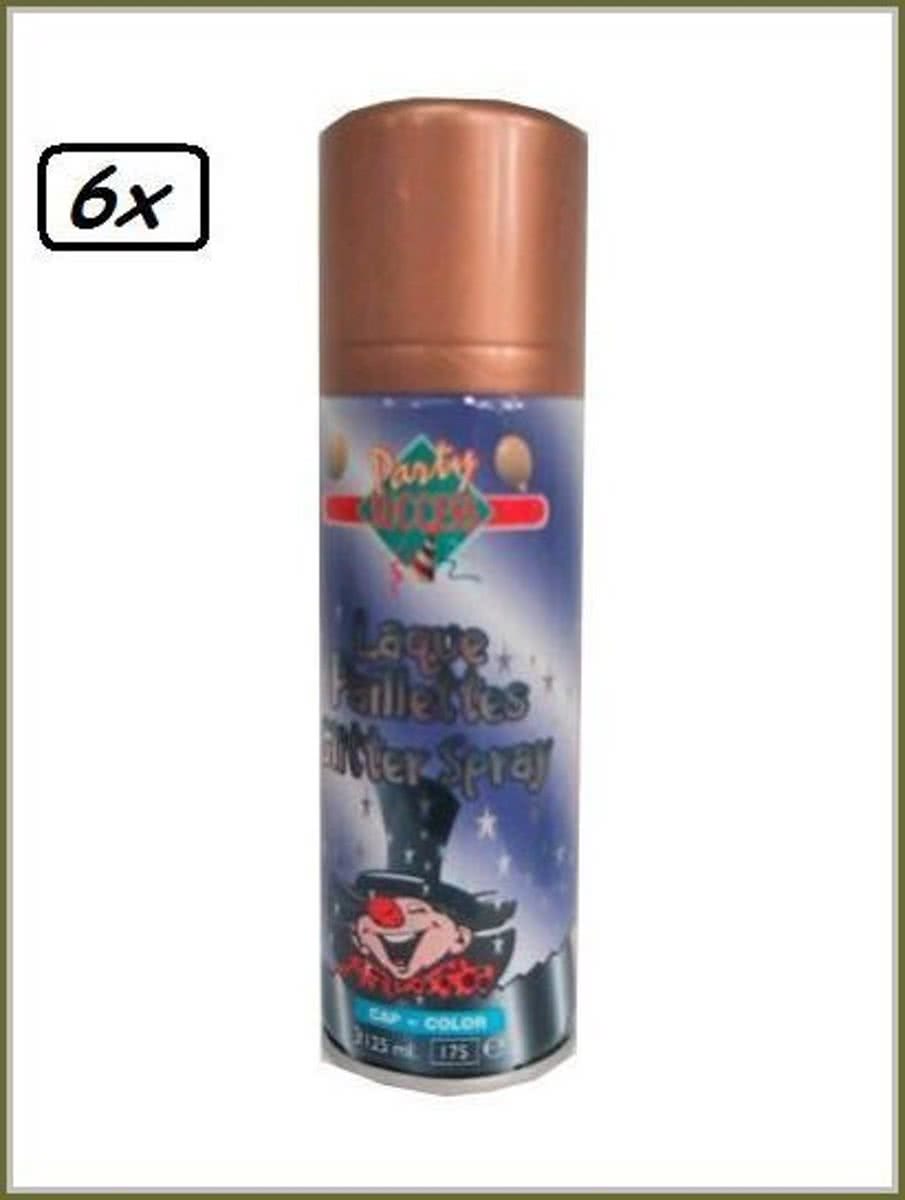 6x Haarspray goud 125 ml