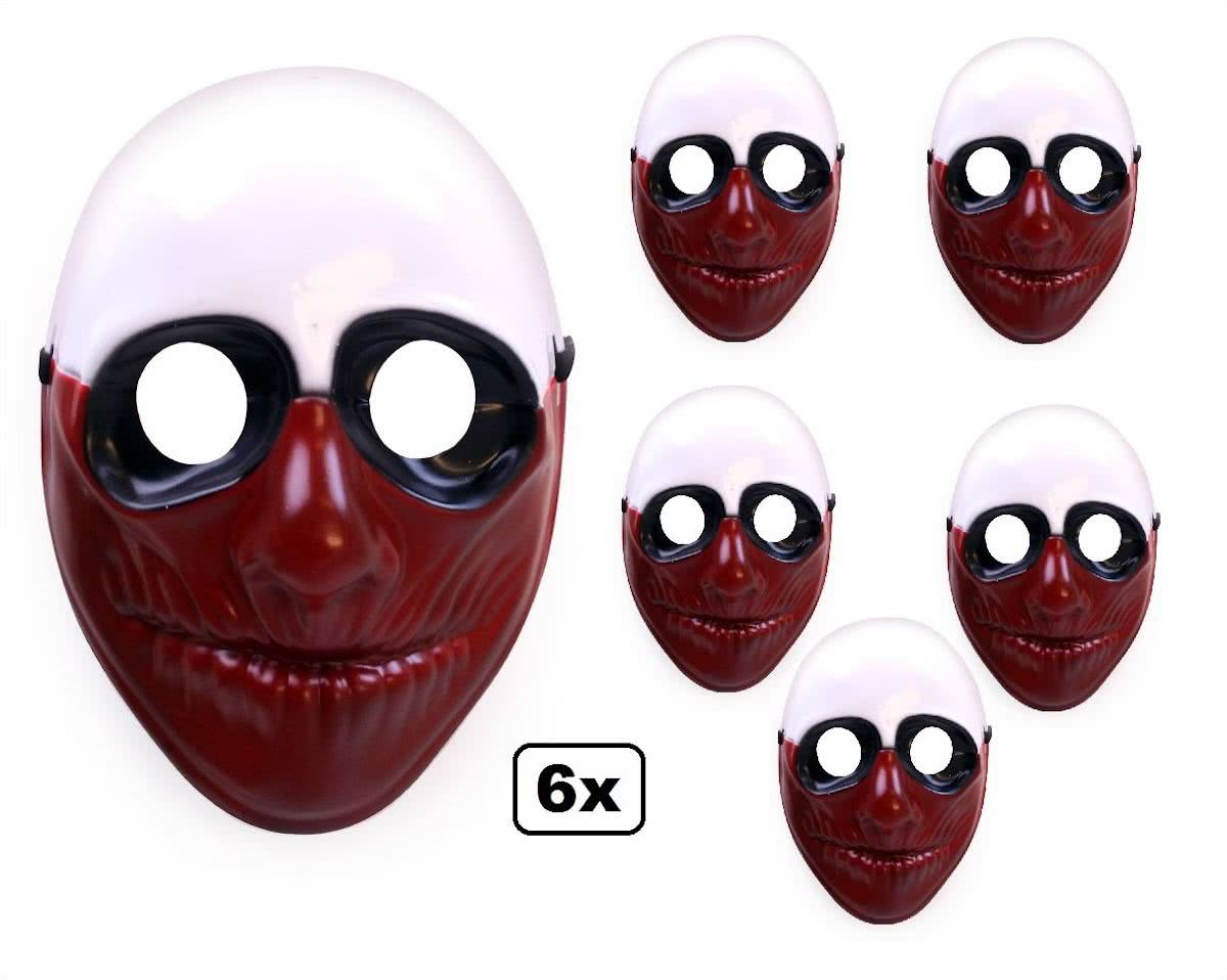 6x Halloween Masker Blood face