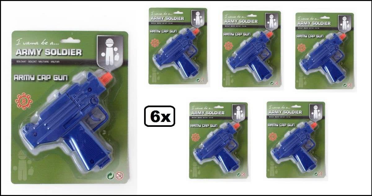 6x Spy mission uzi cap gun 8 schots