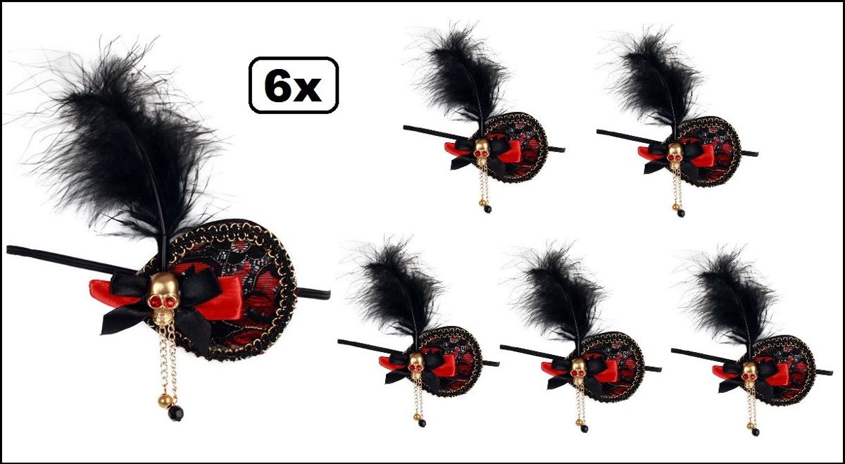 6x luxe Ooglapje dames pirate