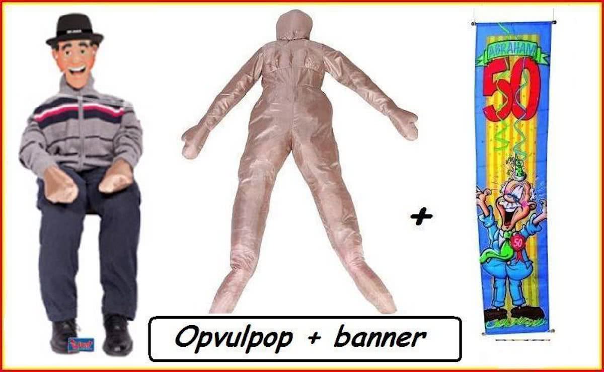 Abraham opvulpop + verticale banner 180cm