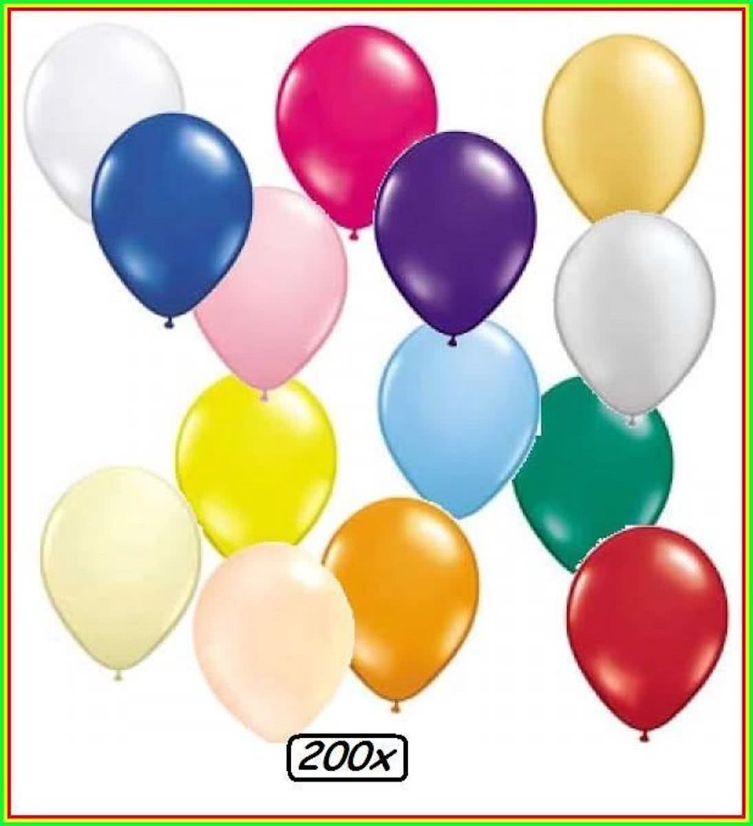 Ballonnen helium 200x assortie