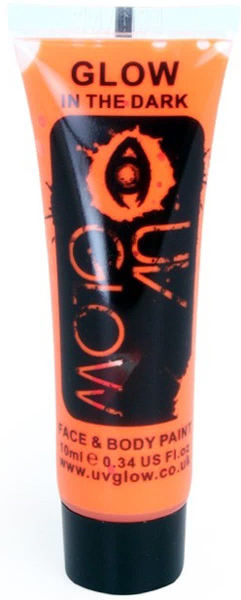 Glow in the Dark Face & Body paint Oranje 10 ml