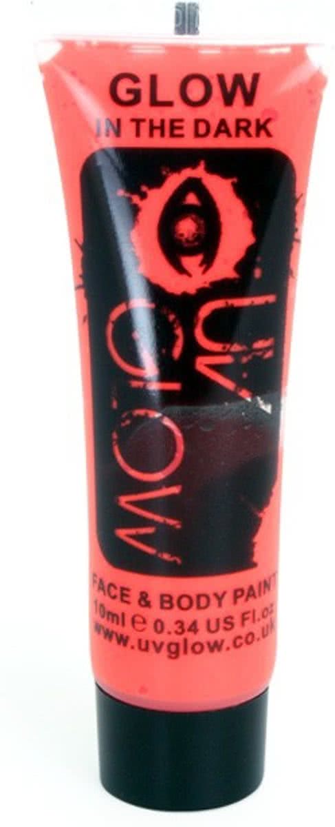 Glow in the Dark Face & Body paint Rood 10 ml