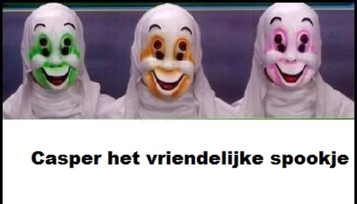 Griezel masker Casper het spookje groen