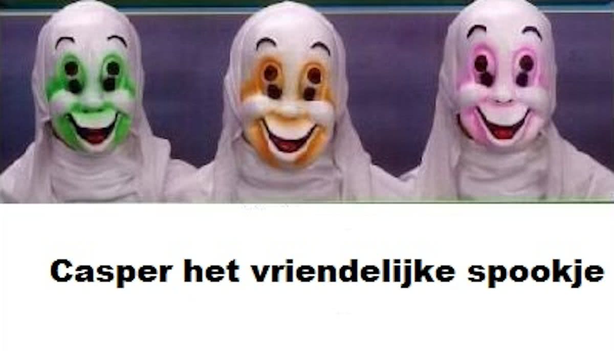 Griezel masker Casper het spookje oranje