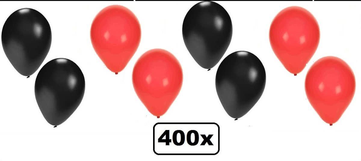 Halloween 400x Ballonnen rood/zwart