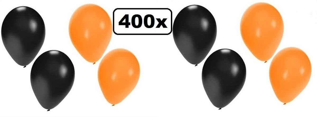 Halloween 400x Ballonnen zwart/oranje