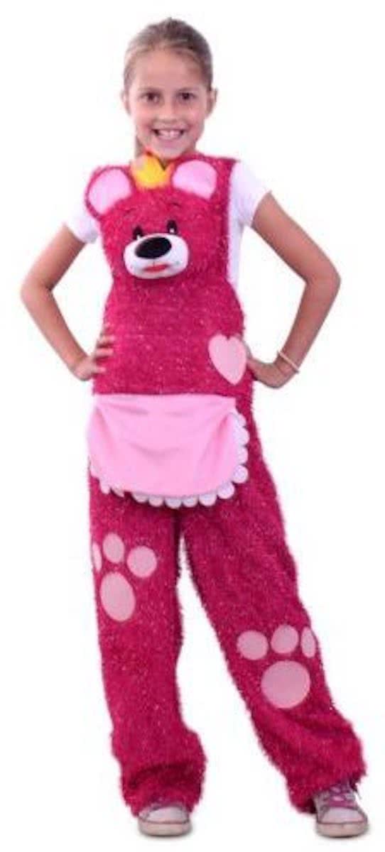 Knuffelbroek teddybeer roze glitter mt.104