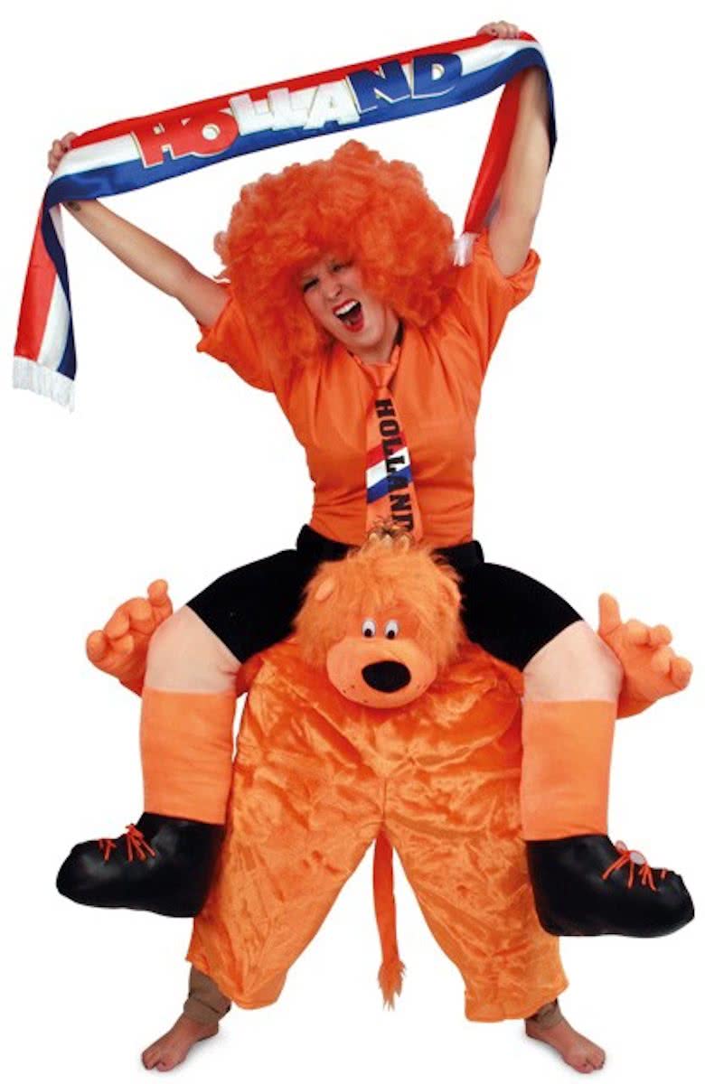 Oranje supporter op leeuw one size