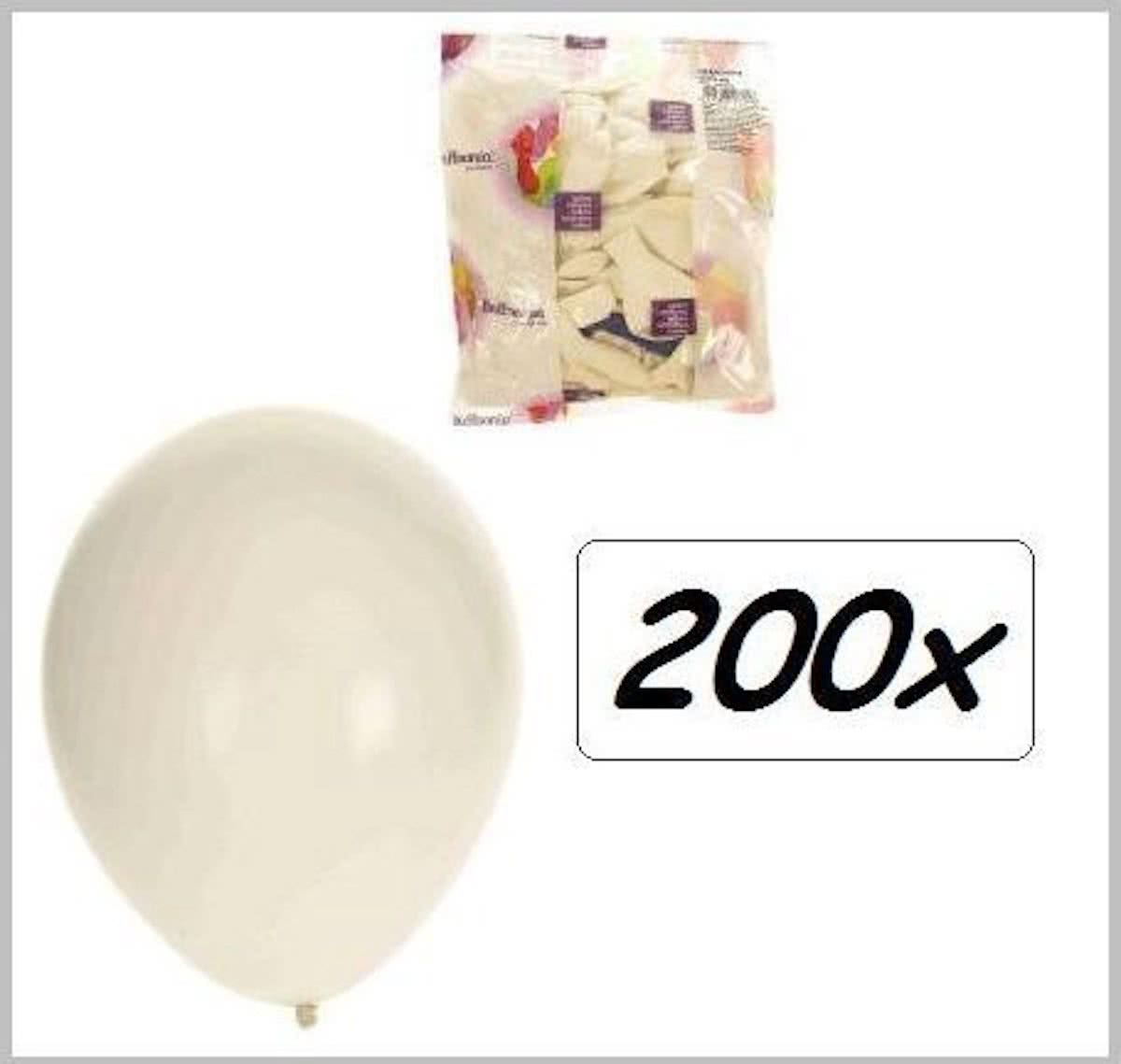 Witte ballonnen 200 stuks