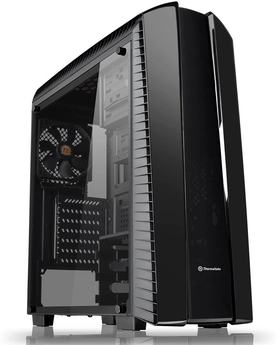 Thermaltake Versa N27 Mid Tower Computer Case with Full Side Window - Black