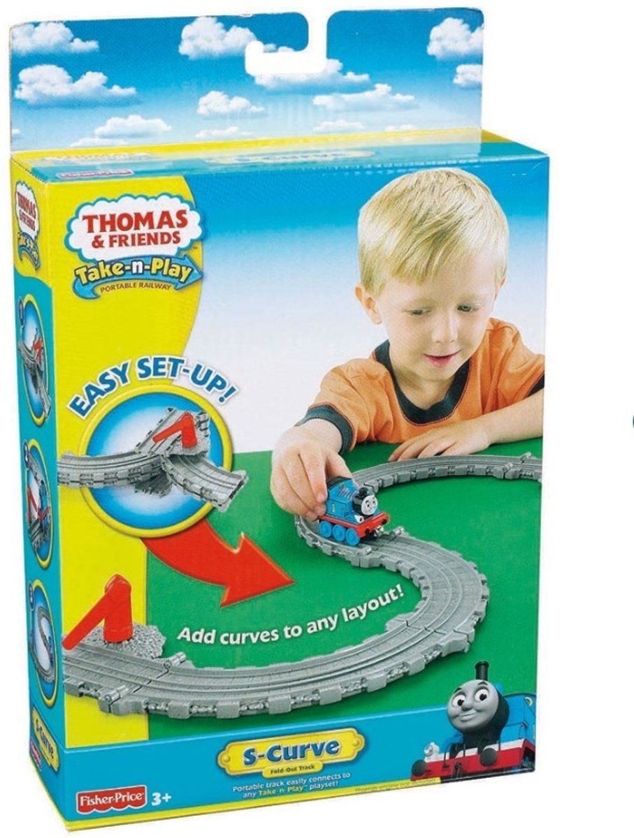 Thomas de Trein  take-n-play uitbreidingsset rails s-bocht