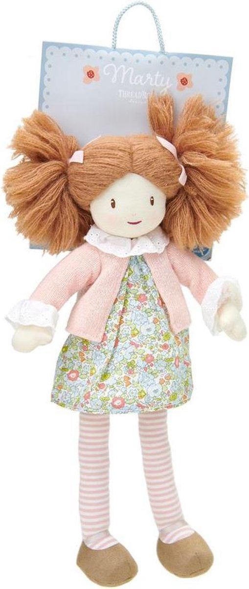 Threadbear Pop: MARTY 13x11x35cm, katoen en wol, op hangkaart, 3+