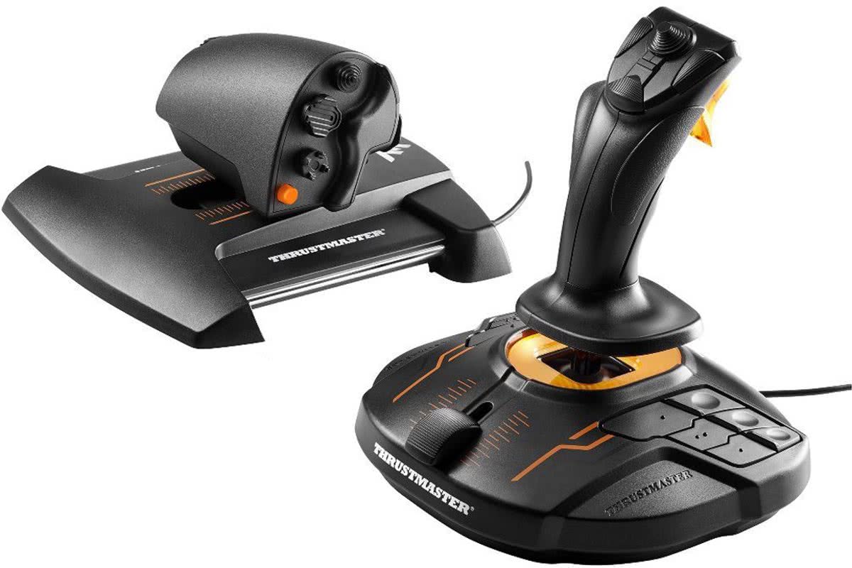 Thrustmaster T.16000M FCS Hotas Joystick Mac,PC Zwart, Oranje