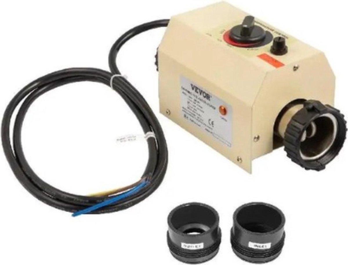 Luxe Warmtepomp – Zwembad Verwarmer – Pool Heater – Tot 49 °C – Eenvoudige Instalatie – 48mm – Beige
