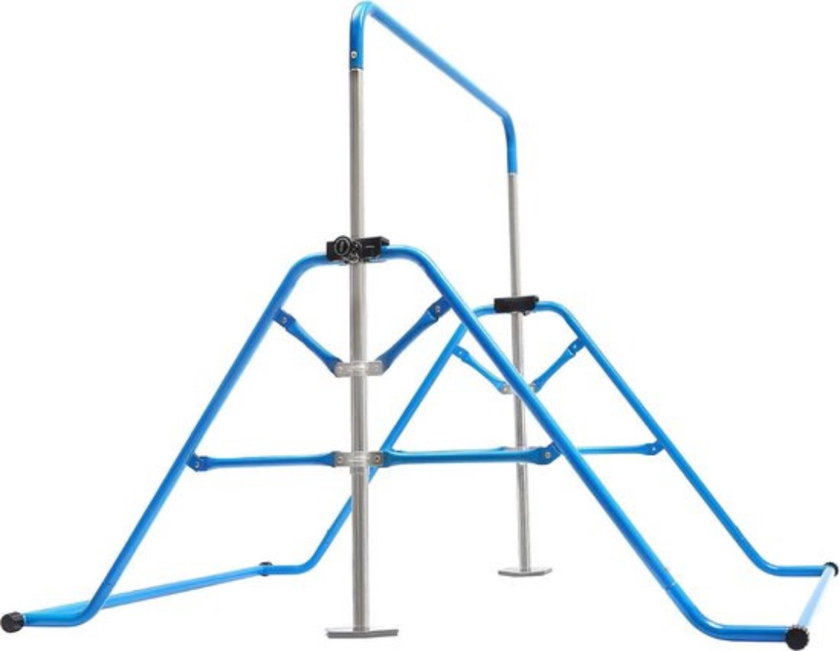 Multifunctioneel Turnrek – Rekstok – Duikelrek – Tuinrek – Extra Veilig – Universeel – Stevig – Blauw