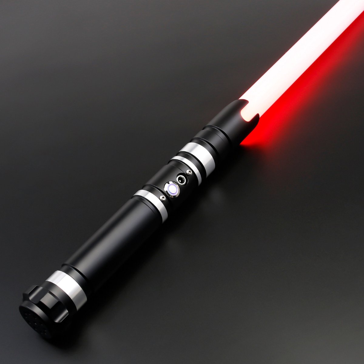 Premium Star Wars Lightsaber – Hoge Kwaliteit Light Saber Replica – Lichtzwaard – 12 Kleuren (RGB) - 5 Geluidseffecten - Metalen Handvat - Zwart