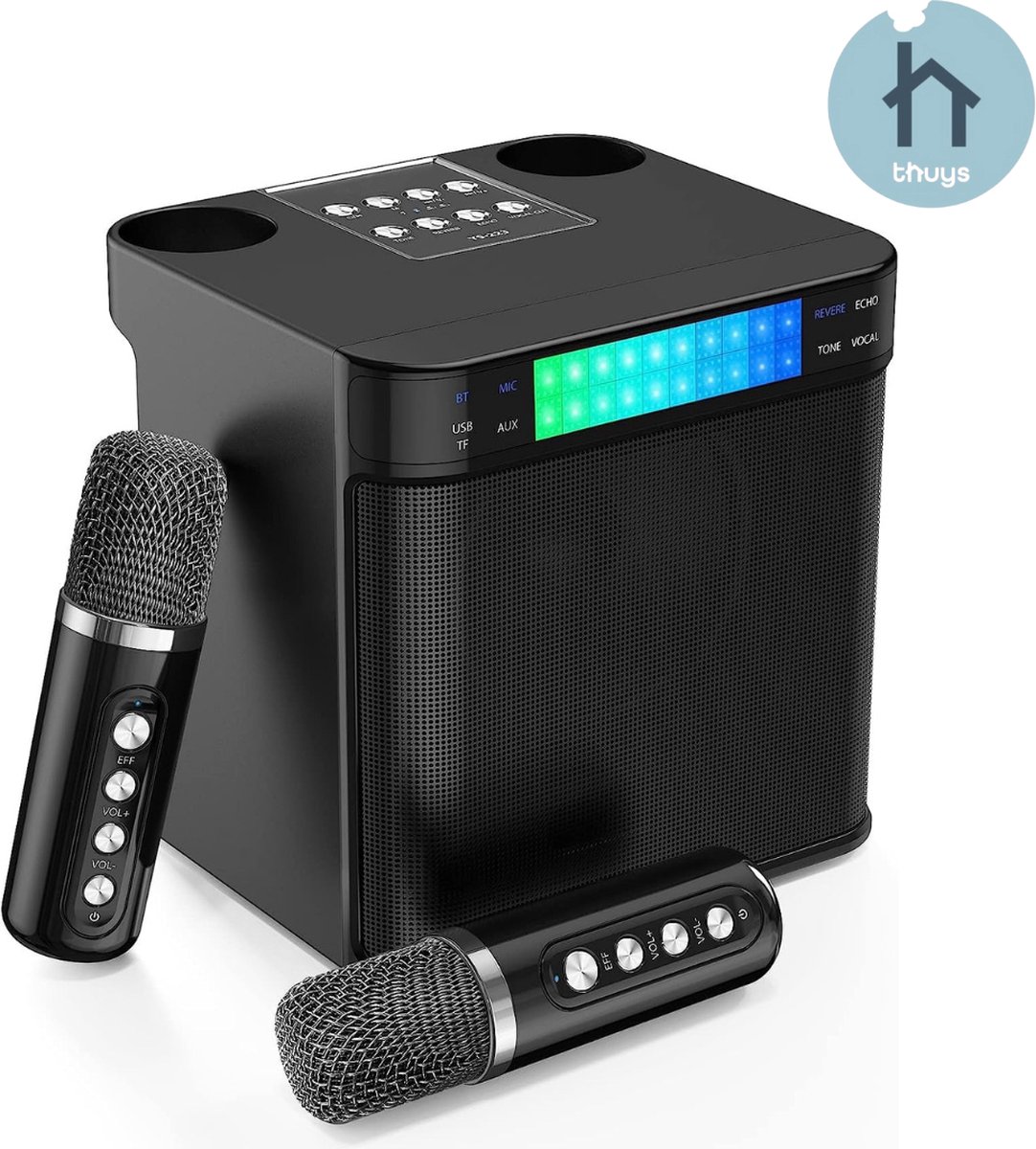   - Karaoke Set Voor Volwassenen - Karaoke Set Met 2 Microfoons - Karaoke Set Voor Tv - Karaoke Set Met Draadloze Microfoons - Geavanceerde Kwaliteit