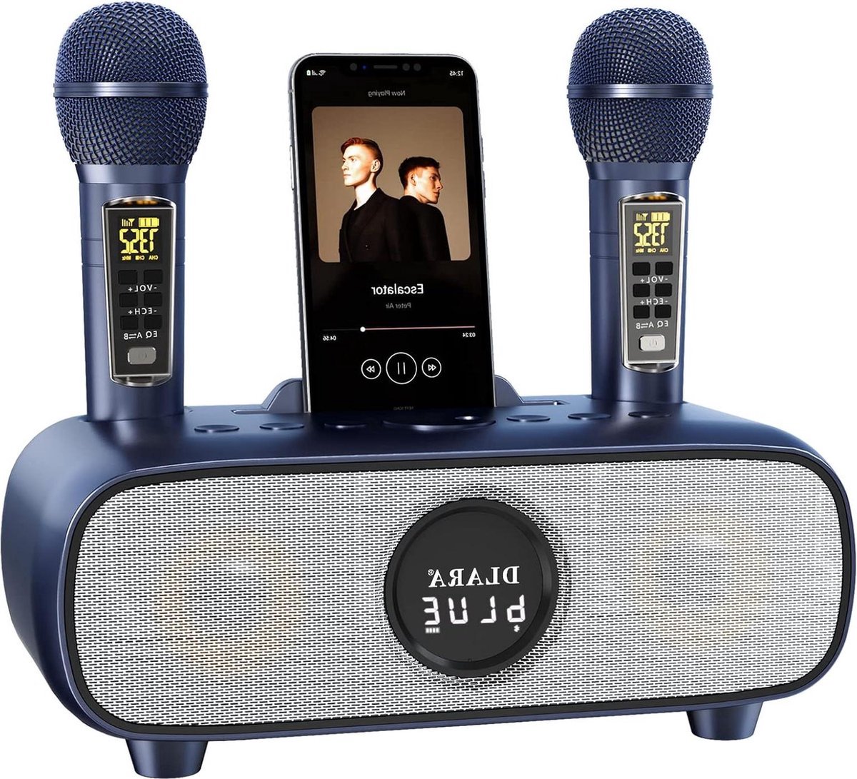   – Karaoke Machine Draagbare Bluetooth 2 UHF – Met houder – USB – TF – Kaart – AUX – in PA – Luidsprekersysteem