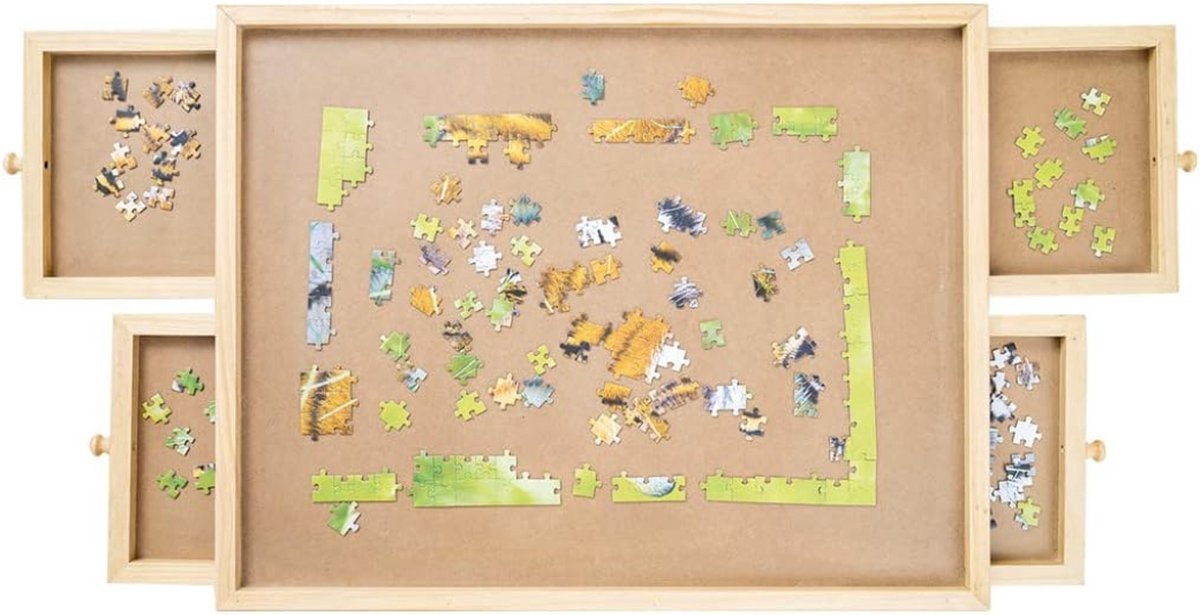   – Puzzelbord Met Opbergsysteem – Puzzelplank – Puzzelmay – 500 Stuks – 65 x 49 x 1cm – Veelkleurig