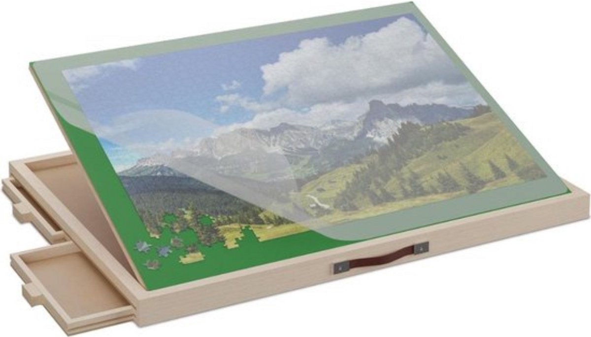   – Puzzelbord – Met Opbergsysteem – Puzzelplank –   – Inklapbaar – 1000 Stuks – 4 x 57 x 81 cm – Groen