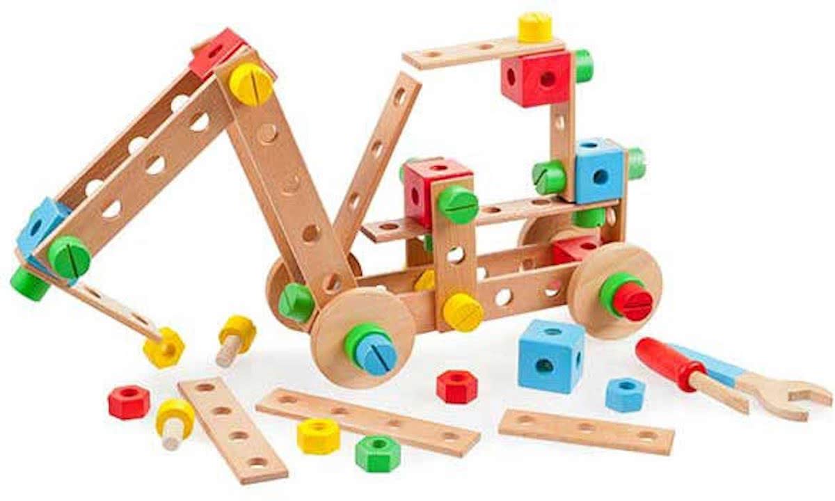 Tidlo Construction Set Hout Junior 91-delig