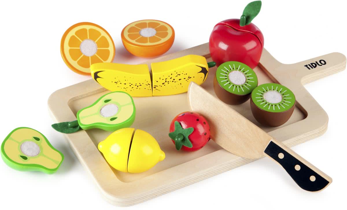   houten snij fruit set