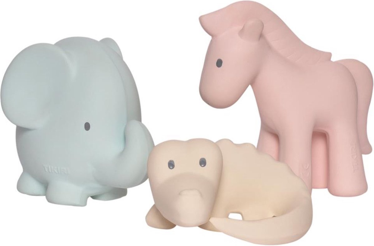 Tikiri Badspeelgoed Pastel - Badspeelgoed - Set van 3 - Marshmallow Set