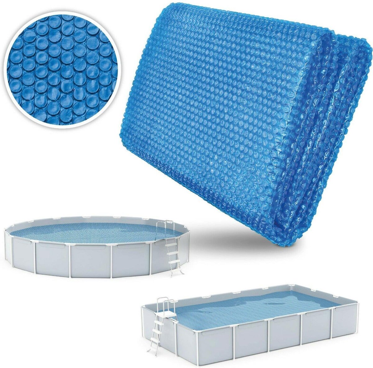  - zwembad zeil- rechthoek 800x500cm- afdekzeil -solar afdekhoes- zonnezeil- zonneverwarming - zwembadverwarming -verwarmingszeil