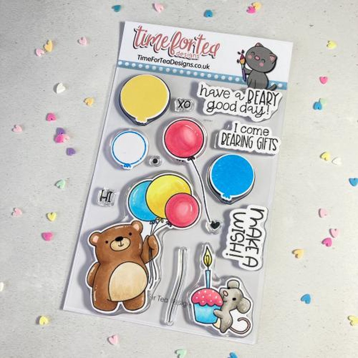 Birthday Bear Clear Stamps (T4T/717/Bir/Cle) (DISCONTINUED)