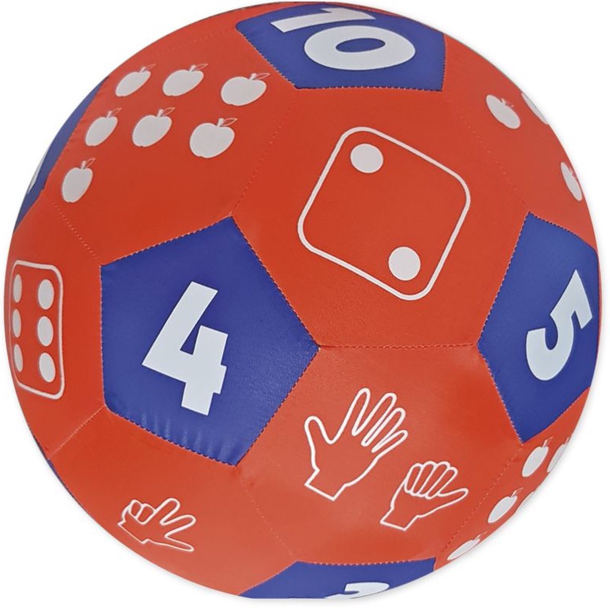 Bewegend Leren Bal Getallen t/m 10, 35cm, 32 Panelen